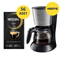 Nescafe Forte Filtre Kahve 500 g x 56 Adet Alana Philips HD7462/20 Daily Collection Filtre Kahve Makinesi Hediye 