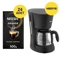 Nescafe Grande Filtre Kahve 500 g x 24 Adet Alana Sinbo SCM-2953 Filtre Kahve Makinesi Hediye