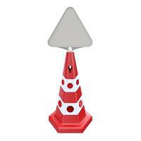 Ezeltech Kedi Gözlü Reklam Konisi Ağırlıklı - Üçgen Tabelalı