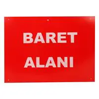 İş Koruma Baret Alanı Uyarı Levhası 25 x 35 cm