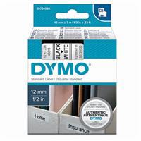 Dymo D1 45013 Yedek Şerit 12 mm x 7 m - Siyah / Beyaz