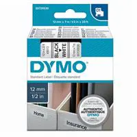 Dymo D1 45013 Yedek Şerit 12 mm x 7 m - Siyah / Beyaz