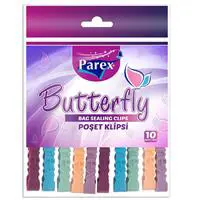Parex Butterfly Poşet Klipsi Renkli - 10 Adet
