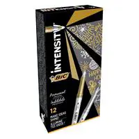 BİC İntensity Permanent Metalic Roller Kalem Gümüş / Gold - 12 Adet