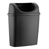 Rulopak Çöp Kovası Duvara Monte Plastik 6 L - Siyah (603304)