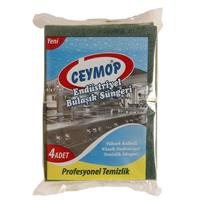 Ceymop Endüstriyel Bulaşık Süngeri 4 Adet - Yeşil