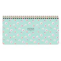 Keskin Color 830126-99 Haftalık Planlayıcı Spiralli 13 x 27 cm 54 Yaprak Karton Kapaklı Tarihsiz - Su Yeşili