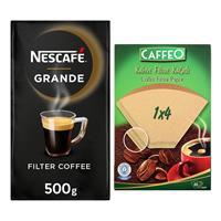 Nescafe Grande Filtre Kahve 500 g Alana Caffeo Filtre Kahve Kağıdı 1x4 80 Adet Hediye 