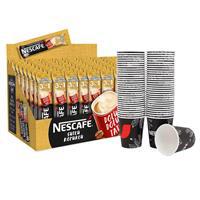 Nescafe 3'ü 1 Arada Hazır Kahve Sütlü Köpüklü 17.4 g x 72 Adet Alana Nescafe Karton Bardak 100 Adet Hediye