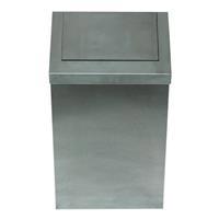 Şahnur SN314 Paslanmaz Çöp Kovası Metal Sallanır Kapak 25 L - Metalik Gri