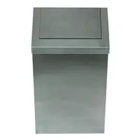 Şahnur SN312 Paslanmaz Çöp Kovası Metal Sallanır Kapak 60 L - Metalik Gri