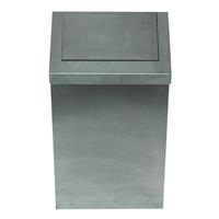 Şahnur SN334 Çatı Kapak Sallanır  Çöp Kovası 304 Kalite 60 Litre - Metalik Gri