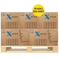 X-Plus Plastik Klasör Geniş 25 Adet x 10 Koli (1 Palet) - Mavi