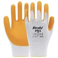 Beybi PN-3 İş Eldiveni Nitril Sarı - Large / No.9