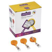 Lamiess LMS351 Yuvarlak Yoyo Kart Tutucu - Turuncu 50 Adet 