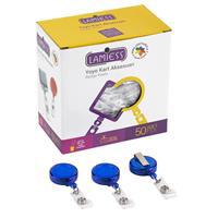 Lamiess LMS351 Plastik Yoyo Kart Tutucu - Şeffaf Mavi  50 Adet