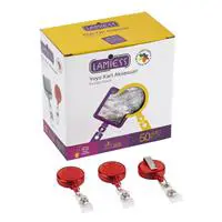 Lamiess LMS351 Plastik Yoyo Kart Tutucu 50'li - Şeffaf Kırmızı