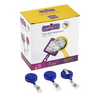 Lamiess LMS351 Yuvarlak Yoyo Kart Tutucu - Mavi 50 Adet