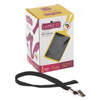 Lamiess Kart Askı İpi Metal Maşalı Klipsli Siyah 50'li