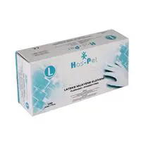 Has-Pet Muayene Eldiveni Lateks Pudrasız 100 Adet Beyaz - Large / No.9