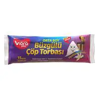 Viora Büzgülü Çöp Poşeti 55*60 Vanilya (VRP-128)