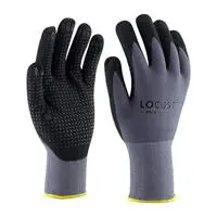Rock Safety Locust  İş Eldiveni Noktalı Köpük Nitril Siyah - Large / No.9