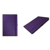 Lizy 7118 Lastikli Defter 13 x 21 cm 120 Yaprak Çizgili Thermo Kapak - Mor