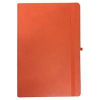 Lizy 7118 Lastikli Defter 13 x 21 cm 120 Yaprak Çizgili Thermo Kapak - Turuncu