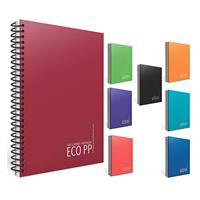 Gıpta Eko Spiralli Defter A4 80 Yaprak Kareli PP Kapak - Karışık Renk