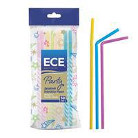 Ece Party Körüklü Jelatinli Pipet 50'li