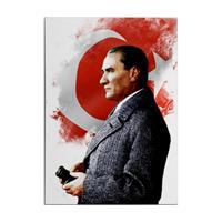 Atatürk Dürbün Kanvas Tablo 35 x 50 cm - (DK000897)