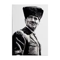 Atatürk Siyah Beyaz Kanvas Tablo 70 x 100 cm (DK000858)