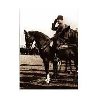 Atatürk At Üzerinde Kanvas Tablo 50 x 70 cm - (DK001300)