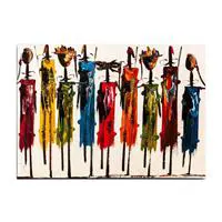 Afrikalı İnsanlar Modern Sanat Kanvas Tablo 70 x 100 cm (DK001474)