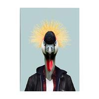  Deri Ceketli Kuş Kanvas Tablo 70 x 100 cm (DK002481)