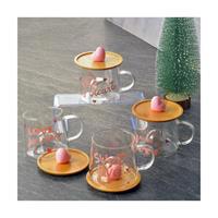 Tohana THN76672 Bambu Kapaklı Cam Kupa 2 Parça  - Asorti