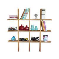 Wooden City Ahşap Dekoratif Yakma Kitaplık Raf El Yapımı