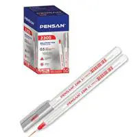 Pensan 2305 Üçgen Tükenmez Kalem 0.5 mm 50 Adet - Kırmızı