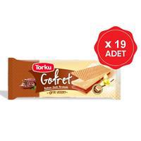 Torku Gofret Kakao Sade Kremalı 142 g x 19 Adet