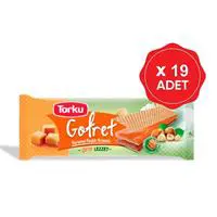 Torku Gofret Karamelli Fındıklı 142 g x 19 Adet
