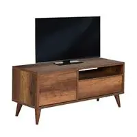 Adore TVR-311-OO-1 Retro Çekmeceli Tv Sehpası 120 x 50 x 40 cm - Koyu Ceviz