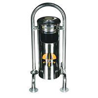 Şahnur Metal Sn132 Küçük Dört Ayaklı Komple Paslanmaz Dış Mekan Çöp Kovası 