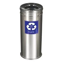 Şahnur Metal SN909 3'lü Paslanmaz Geri Dönüşüm Çöp Kovası