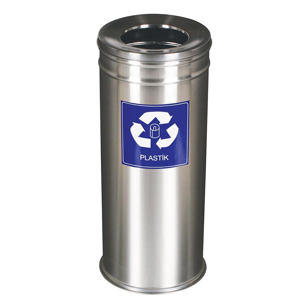 Şahnur Metal SN909 3'lü Paslanmaz Geri Dönüşüm Çöp Kovası