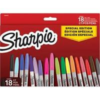Sharpie 2204015 Fine Permanent Markör Yuvarlak Uç 18 Adet - Karışık Renk