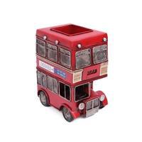 Dekoratif Metal Araba Londra Şehir Otobüsü Kalemlik