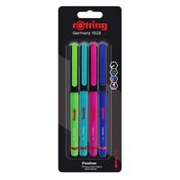 Rotring Fineliner Kalem 0.4 mm 4 Adet - Karışık Renk