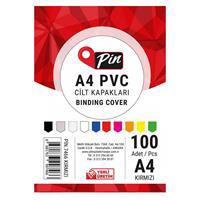 Pin 7442 A4 160 Mic. Cilt Kapağı Kırmızı - 100 Adet