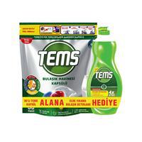 Tems Bulaşık Makinesi Kapsülü 36 Adet +  Elde Bulaşık Deterjanı 500 ml Hediye