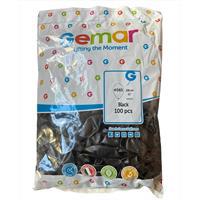 Gemar Metalik Balon Siyah - 100 Adet
